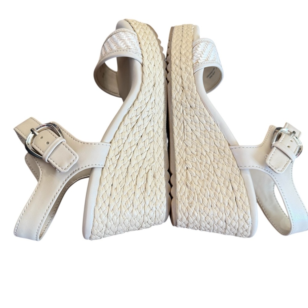 Naturalizer Stella Beige Fabric Espadrille Wedge Size 6 - Picture 8 of 10